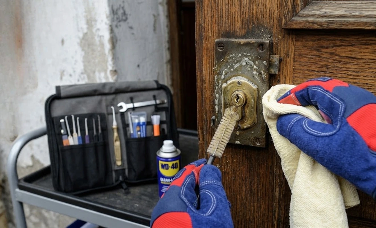 Dépannage sur serrure grippée
